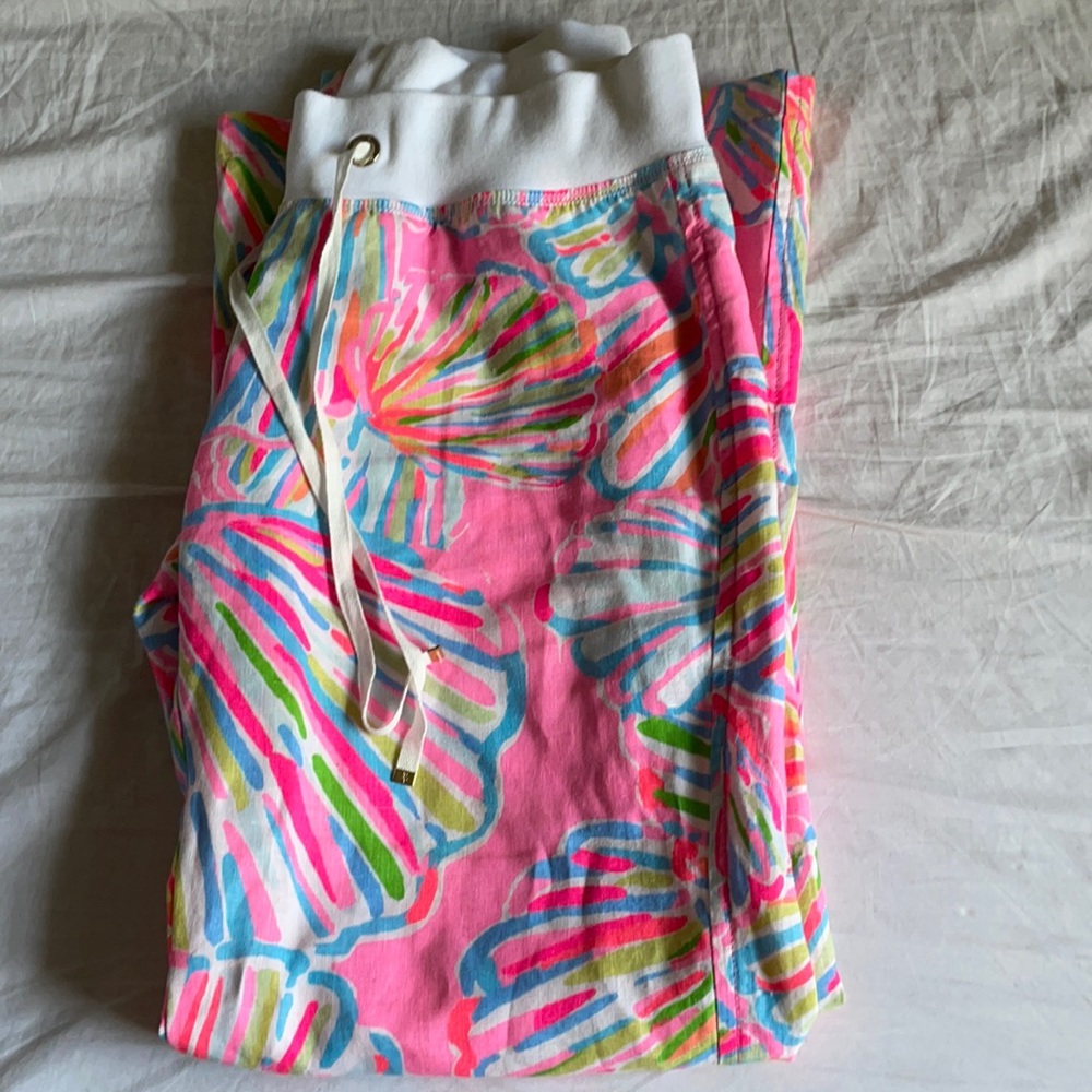 Lilly Pulitzer linen Beach Pants in Shellabrate